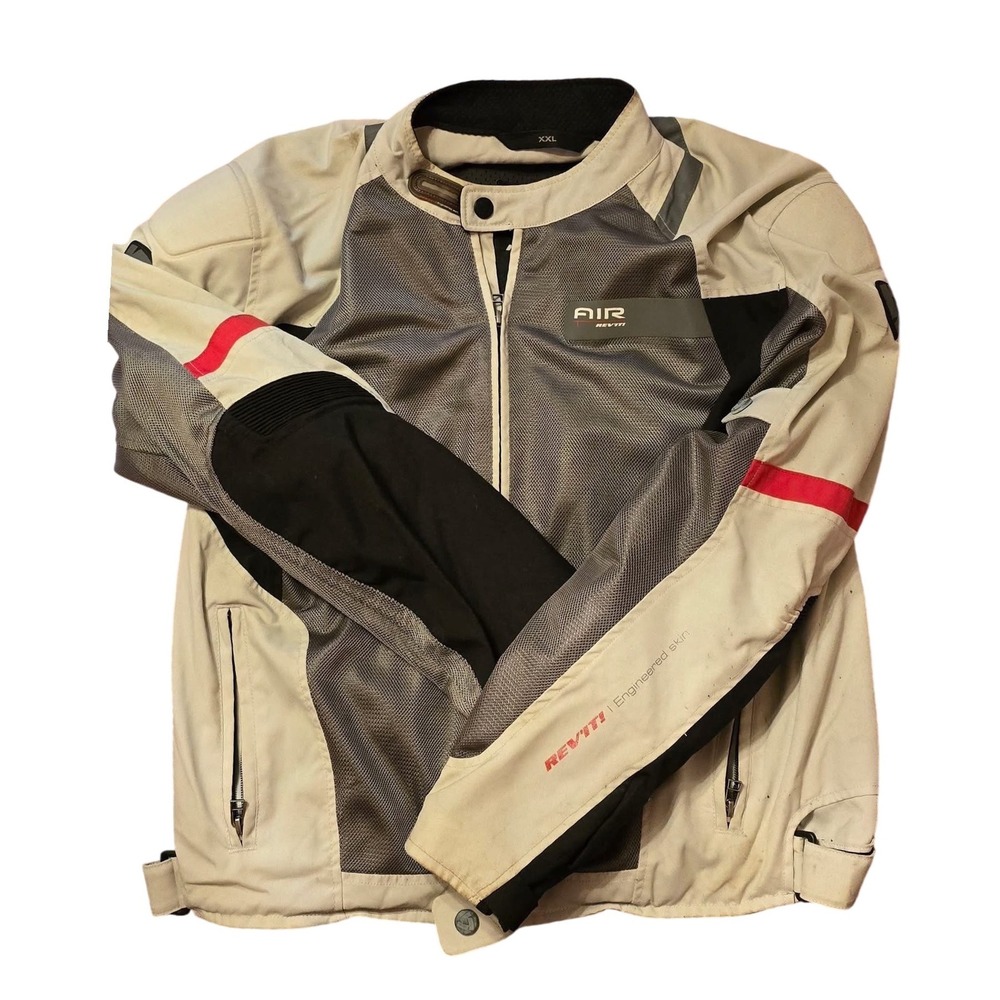 Revit Air Engineered Skin Mesh Motorcycle Jacket Grey White XXL CE Armor